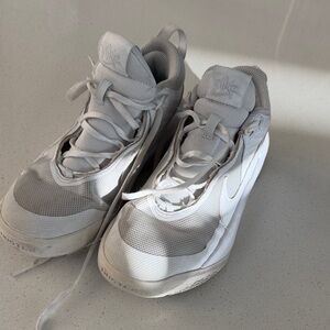 Nike Light Gray and White Athletic Shoes